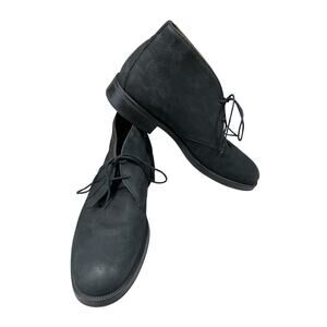 Moral Code-Men's Black Nubuck Leather Chukka Boots Size 9M Casual Hipster Shoes